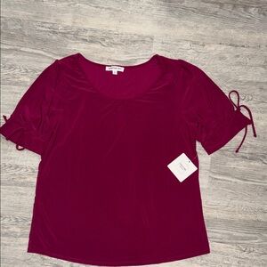 PerSeption Concept Short Sleeve Magenta Top